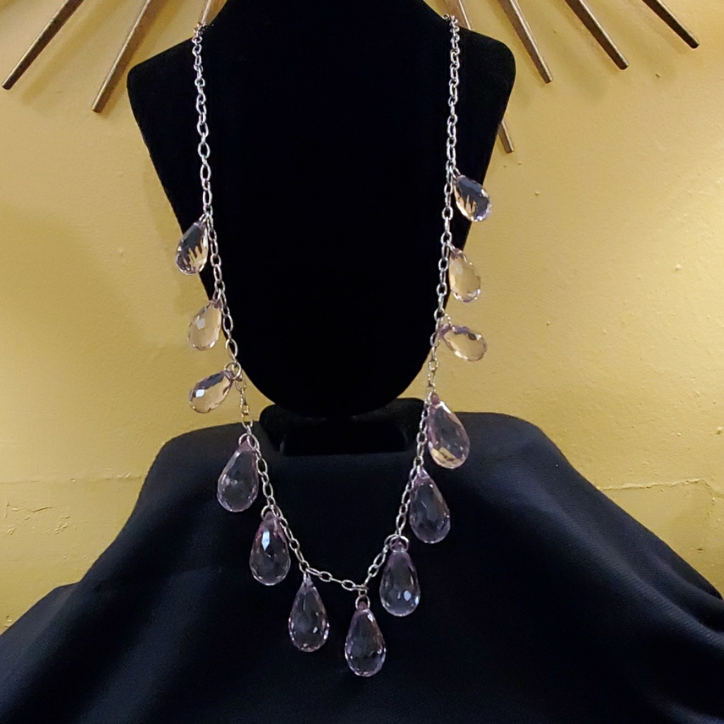 New Loft Silver Chain Teardrop Necklace 589